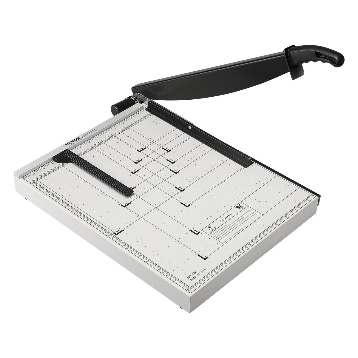 VEVOR Paper Cutter Guillotine Trimmer 457 mm Cut Length 20 Sheets Capacity Heavy Duty Guillotine Paper Cutter with Guard RailBlade Lock for CardstockCardboard Paper Trimmer for Home Office
