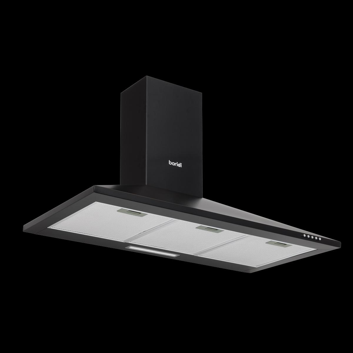 Baridi DH59  Cooker Hood, Chimney Style with Carbon Filters 90cm - Black