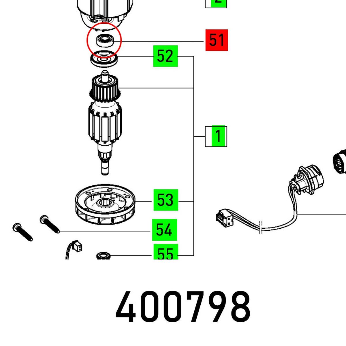 Festool, Ball Bearing 696 Dd C3/Mc5 Ea3 Nsk, FES400798