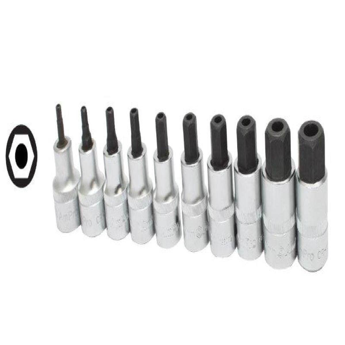1/2 Drive X 10Mm - Tamper Proof Hex Bit Socket AMPRO T33070 (Single Not a set)