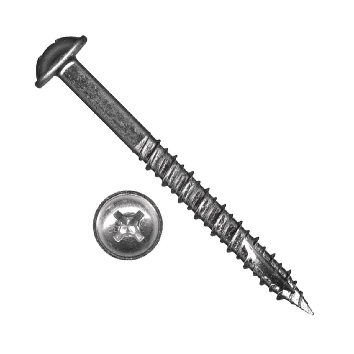 14 x 2-12 Hafele Phillips Round Washer Head Cabinet Installation Screws - Zinc Plated 1500 pcs