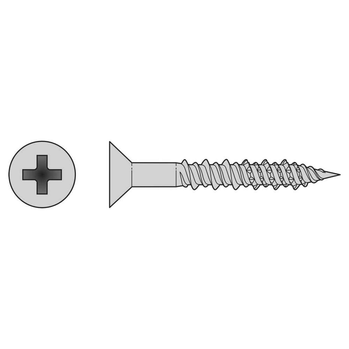 10 x 2 Simpson Strong-Tie Phillips Flat Head Marine Screws - 316 Stainless Steel Pkg 100