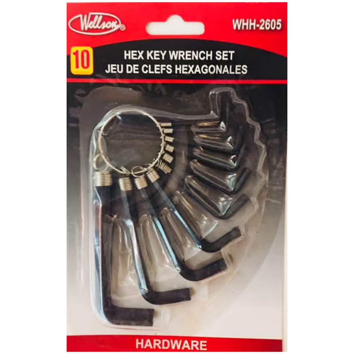 WHH-2605 - HEX KEY SET SAE 10PCS/SET