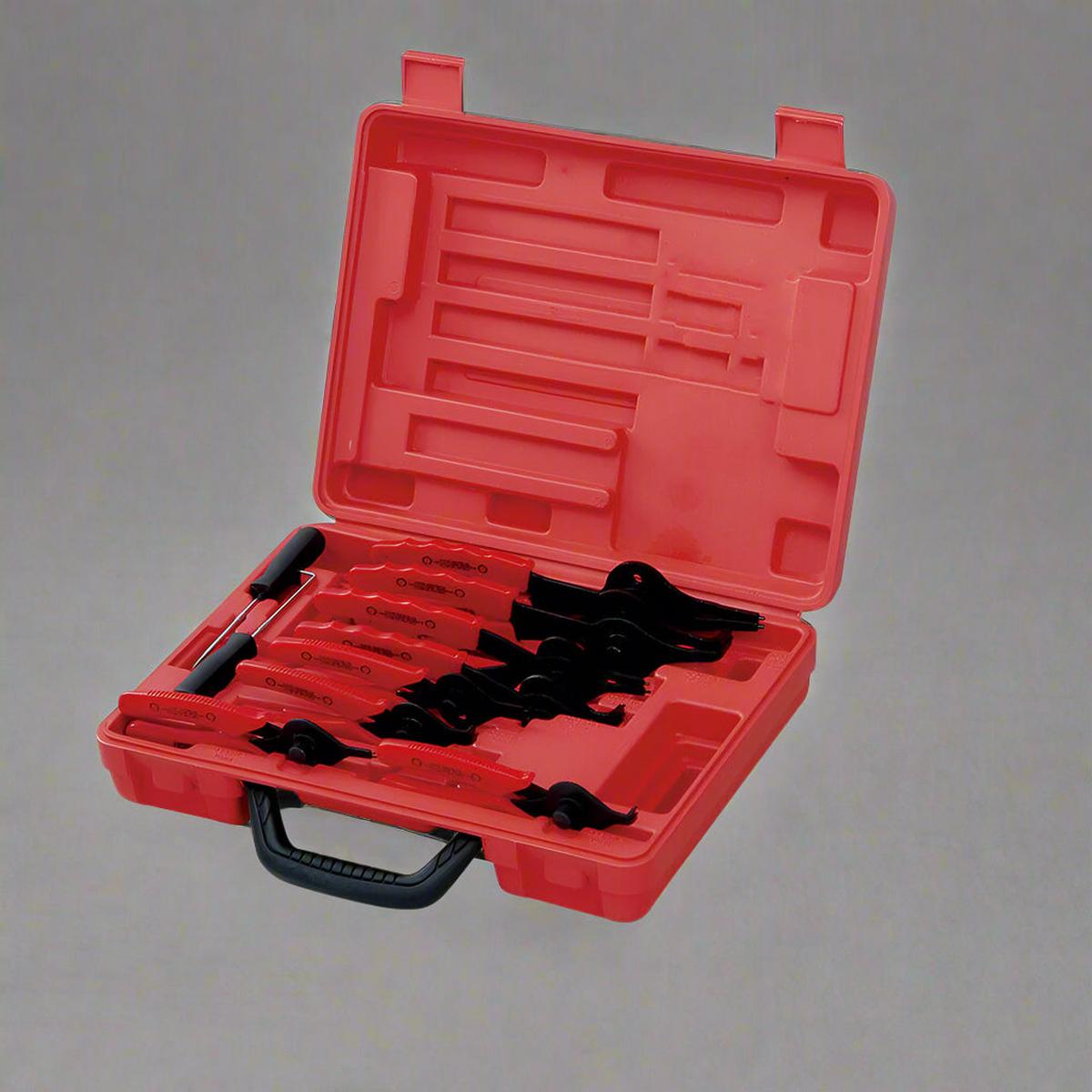 11 PCS Snap Ring Plier Set with Blow Mold Case Internal External Retaining Ring Tool Kit J0013B