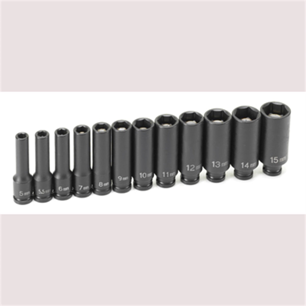 1/4" Drive 12 Pc. Deep Metric Magnetic Impact Set