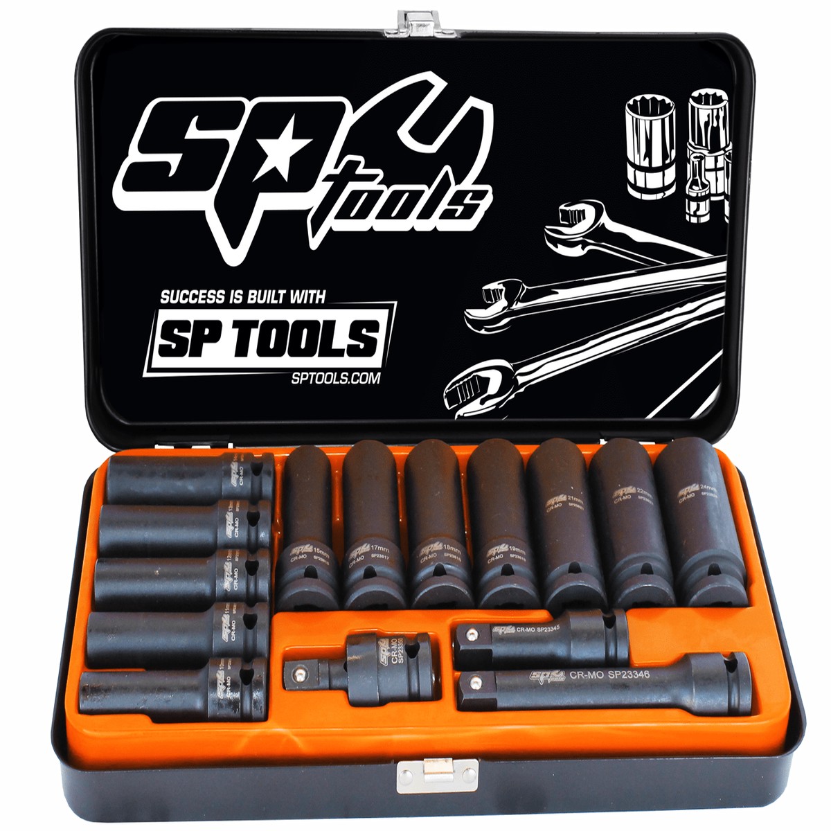 1/2" Drive Deep Impact Socket Set 6PT Sae 14Pce - SP20325 by SP Tools