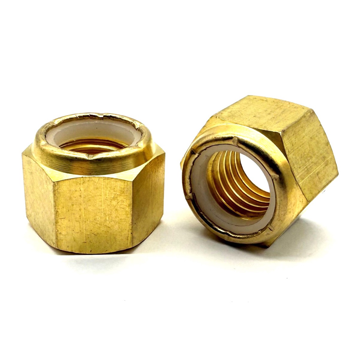 1/4"-20 Brass Nylon Insert Locknut