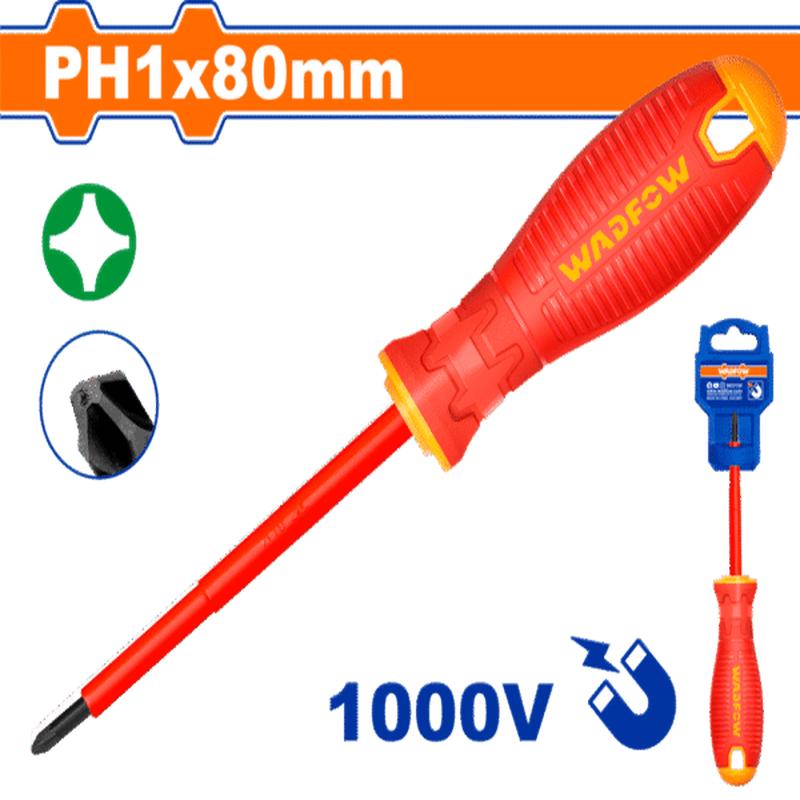 WSD7213 (Wadfow Insulated screwdriver PH1 80mm P12C240)
