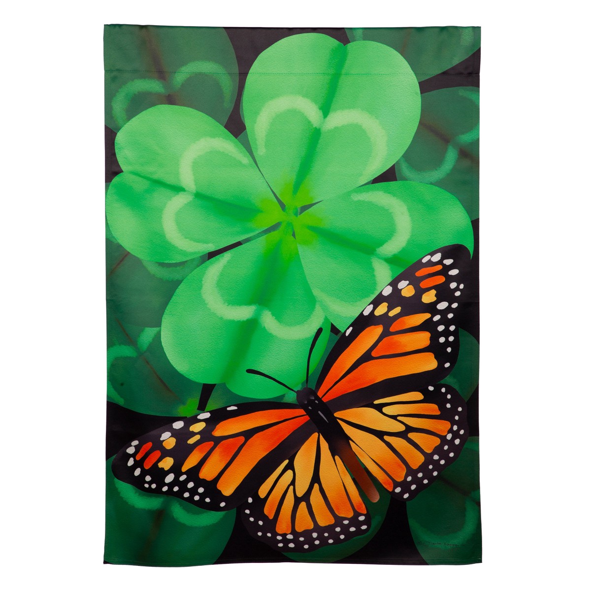 Evergreen Enterprises - Butterfly Clover Garden Flag