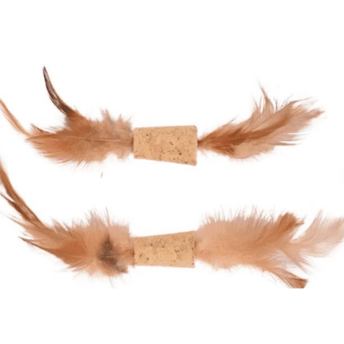 Flamingo Cat Toy Roller Buse + 2 Feathers 27cm