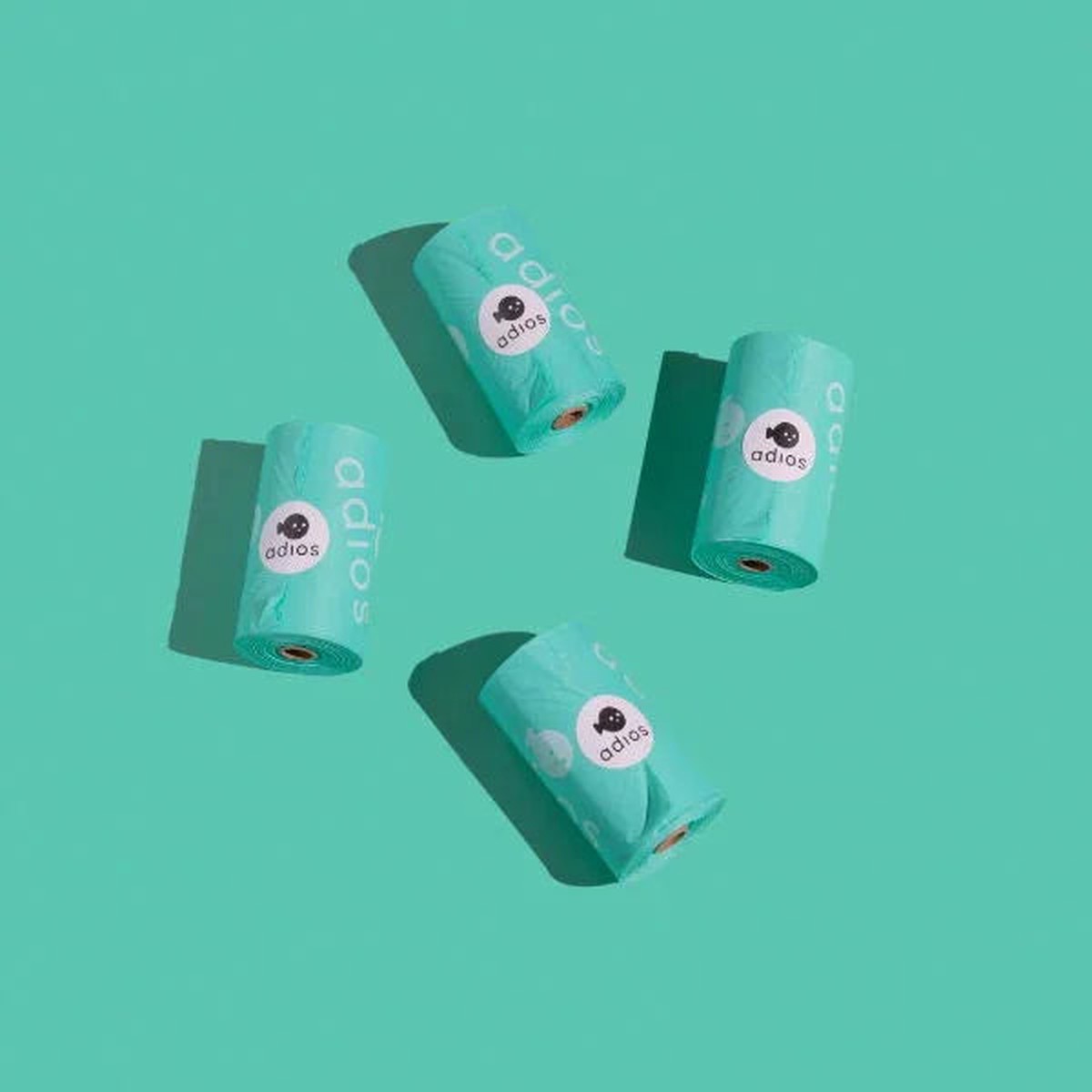 Adios Plastic Compstable Poo Bag Mint 15''s