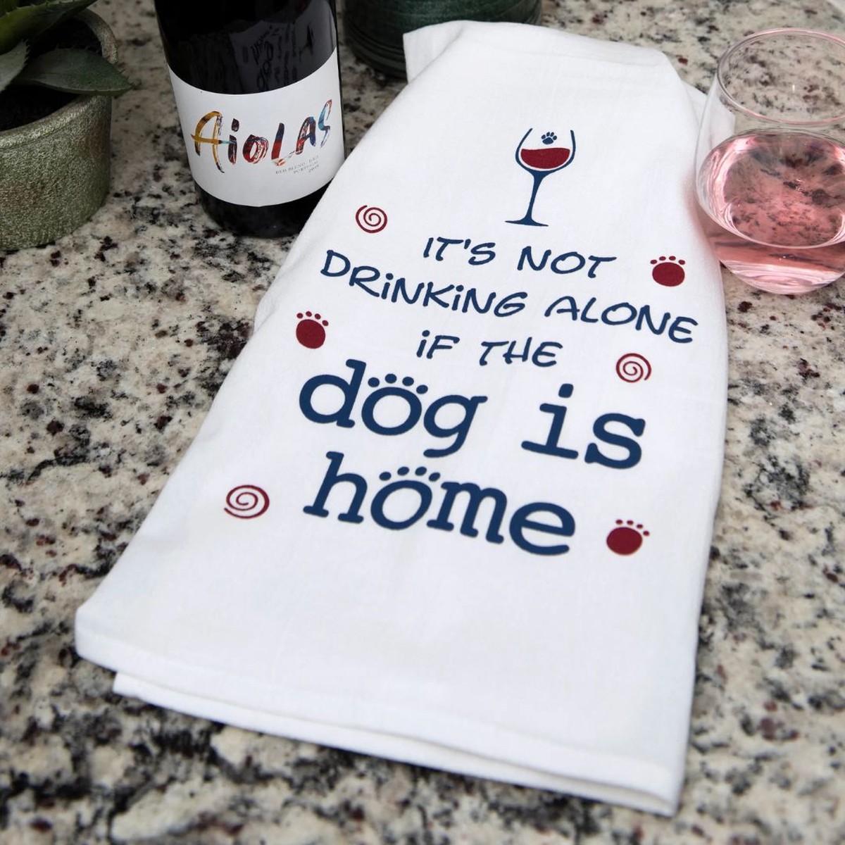 Dog Speak - Tea Towel It's Not Drinking Alone