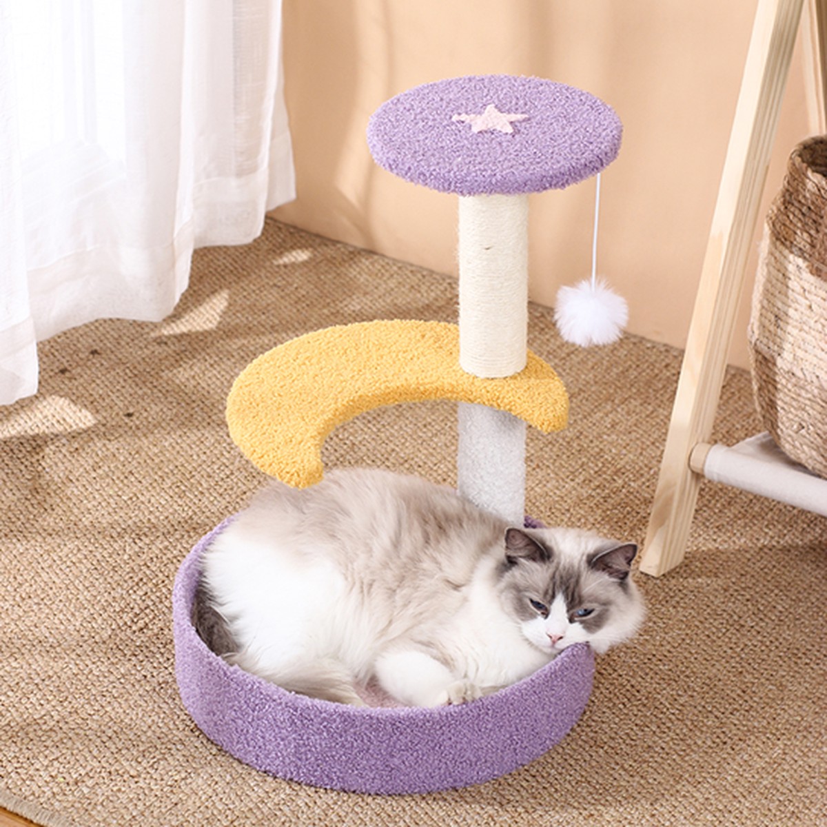 Cat Tree Three Layers Moon Style 1