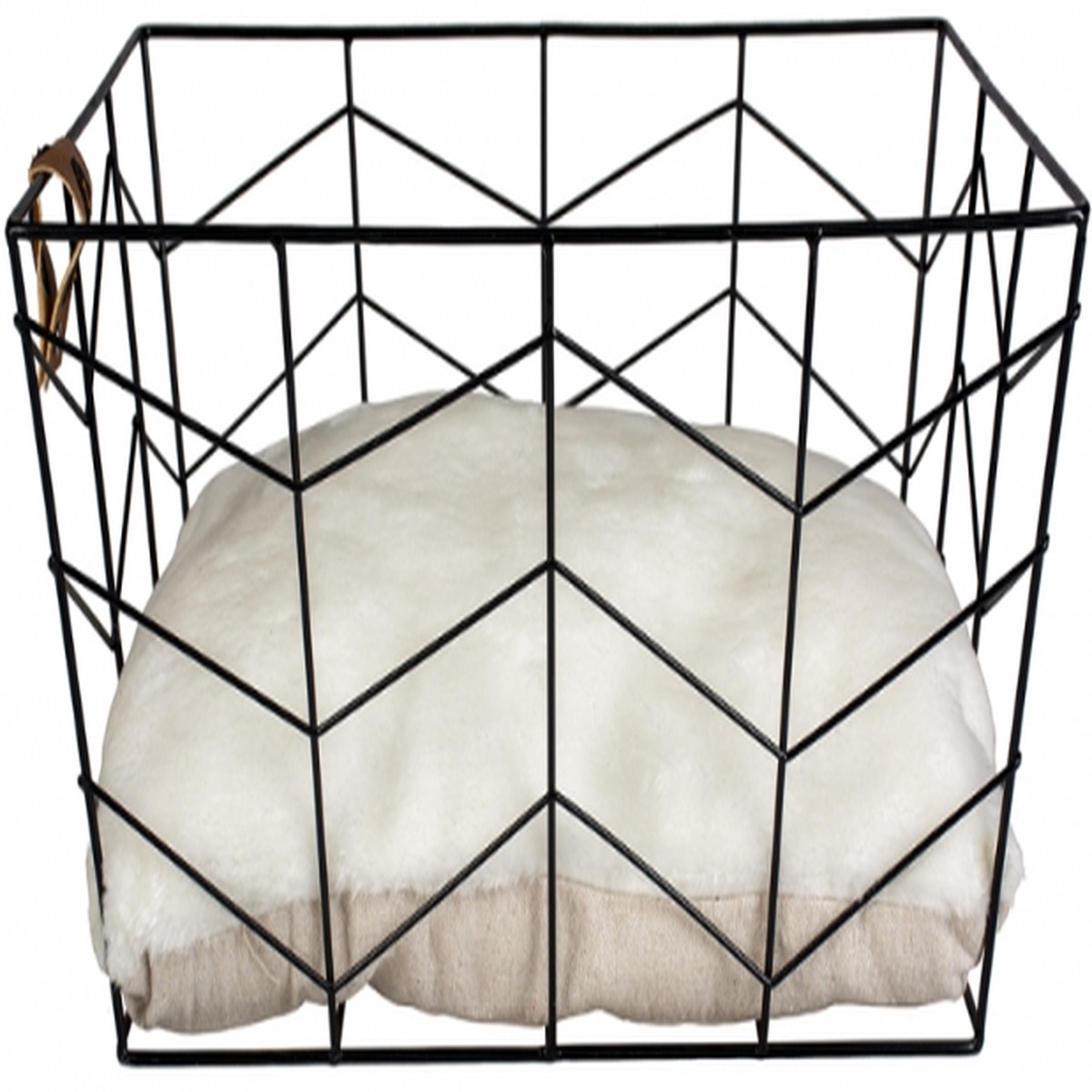 CAVIAR RECTANGLE METAL BASKET BLACK