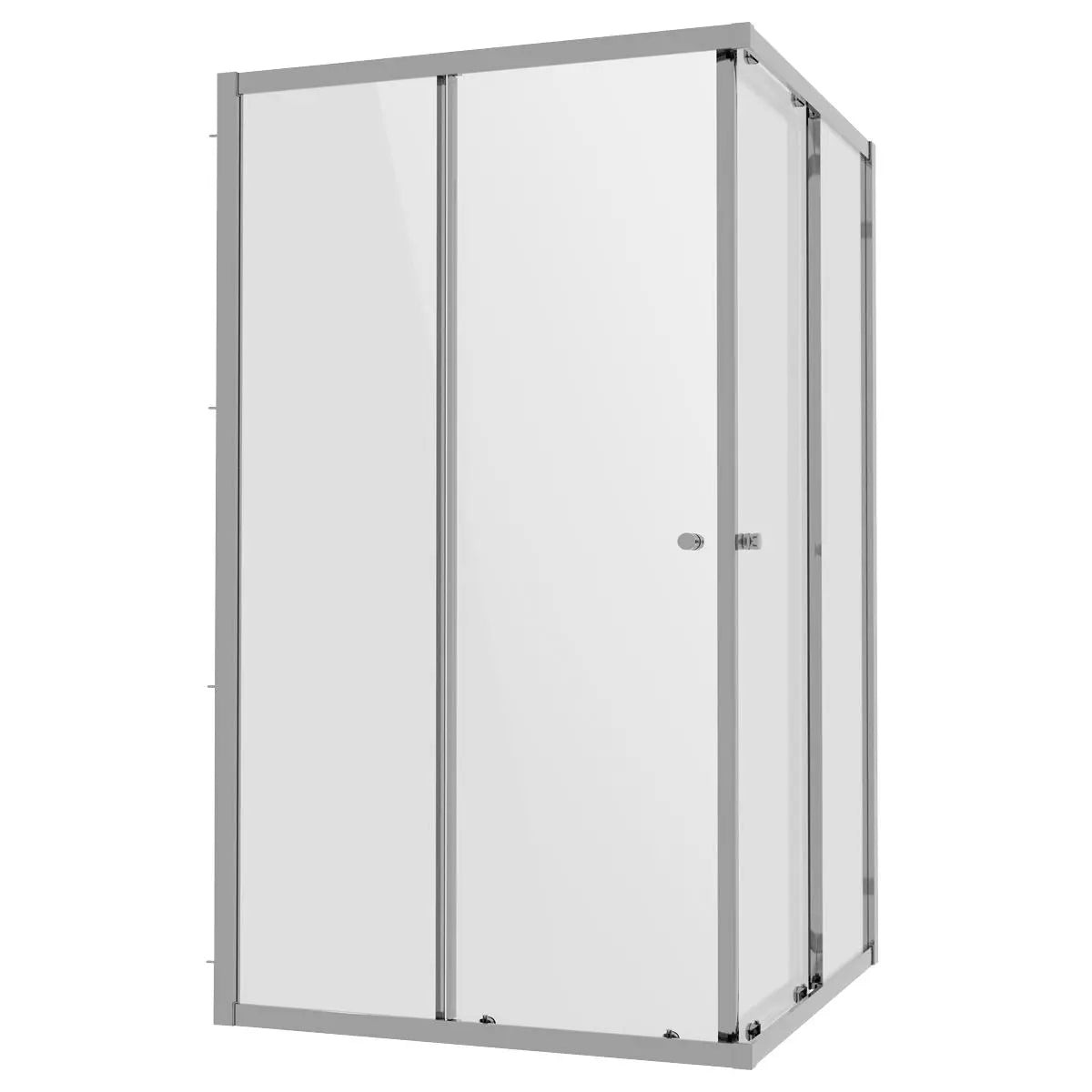 Baridi Corner Shower Entry Enclosure 1000 x 800 x 1850mm with 6mm Tempered Glass - Chrome
