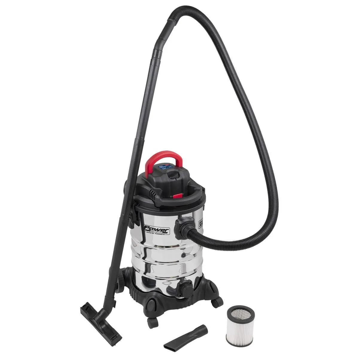 Sealey Vacuum Cleaner Industrial 30L 1400W/230V Stainless Drum