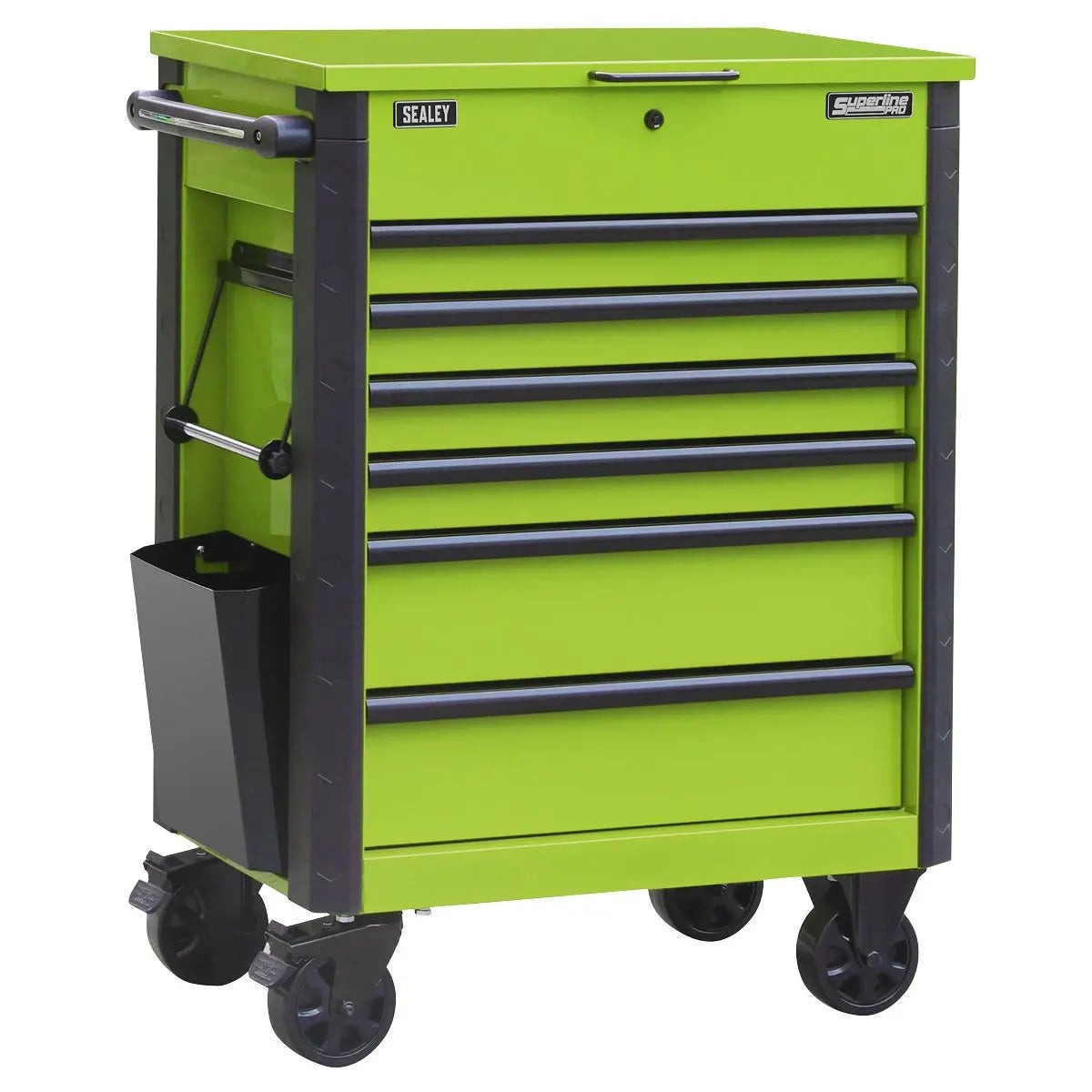 Sealey Superline Pro Tool Trolley 6 Drawer - Green