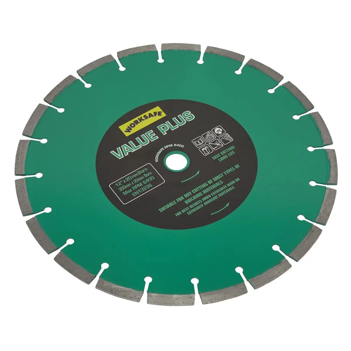 Worksafe by Sealey Value Plus Diamond Blade 300 x 20mm