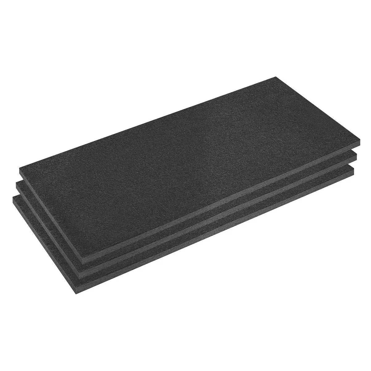 Sealey Easy Peel Shadow Foam 1200 x 550 x 30mm, Black/Black - Pack of 3