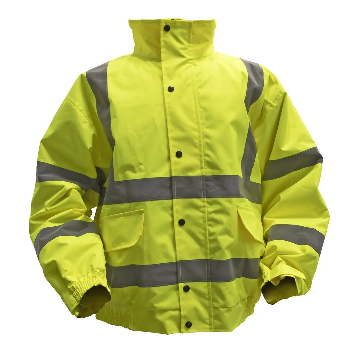 Worksafe by Sealey Hi-Vis Yellow Jacket with Quilted Lining & Elasticated Waist - Large