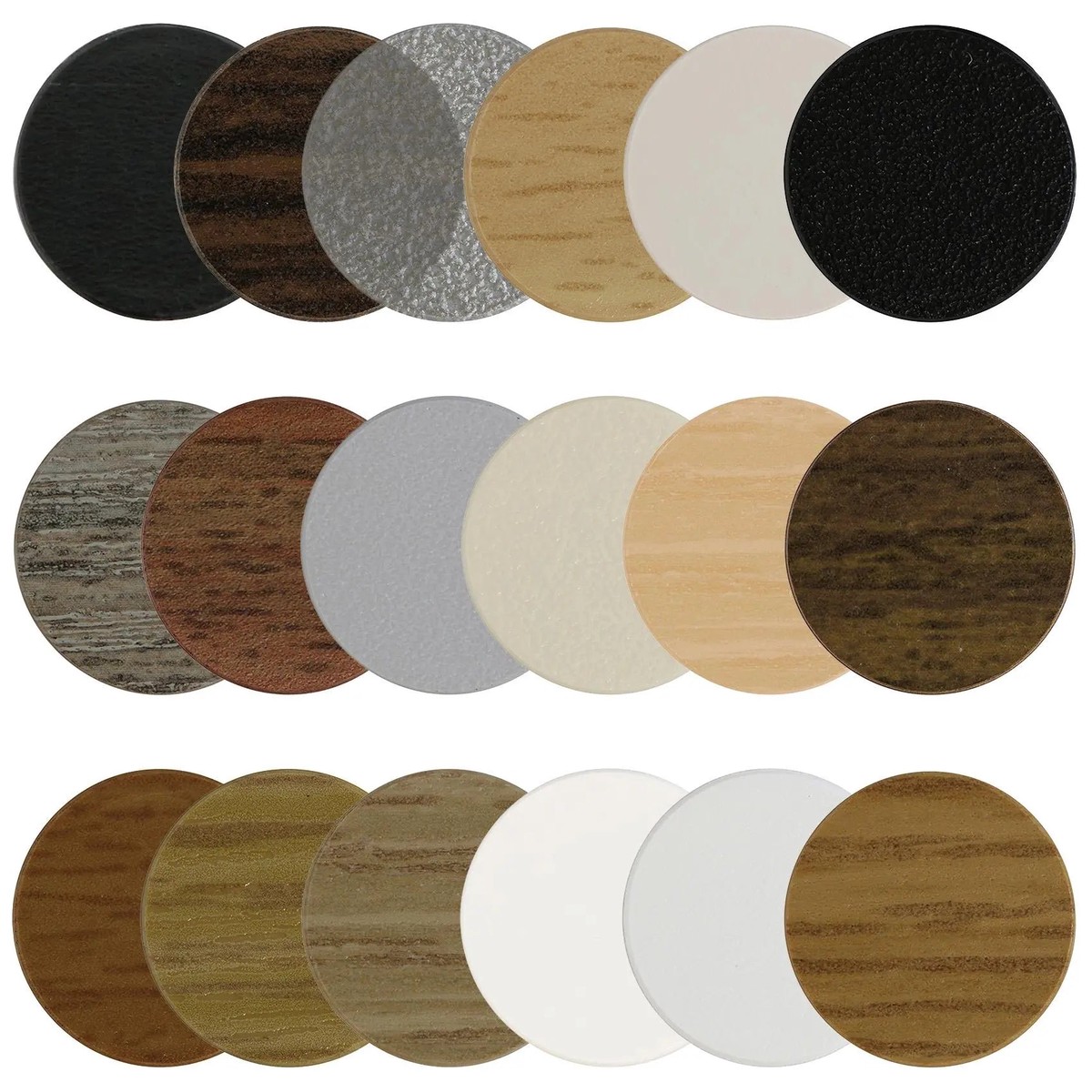 TIMCO Self Adhesive Screw Cover Caps 13mm 18mm Diameter Matt Gloss - Choose Colour