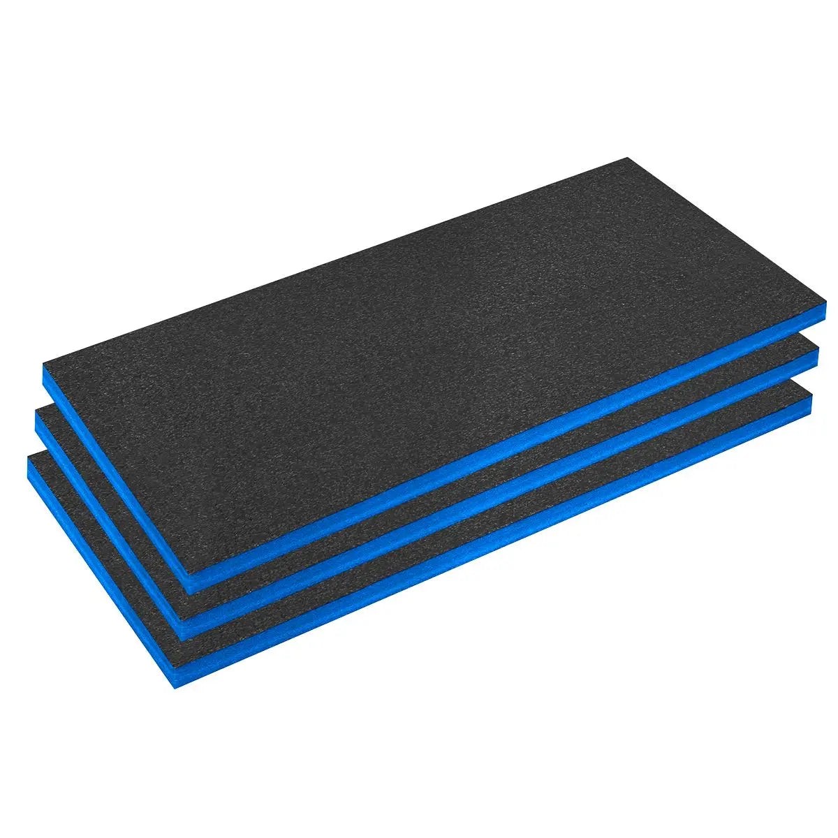 Sealey Easy Peel Shadow Foam 1200 x 550 x 50mm, Blue/Black - Pack of 3