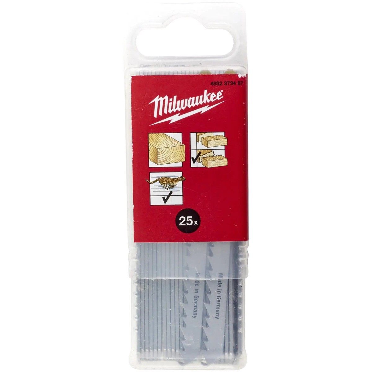 Milwaukee Jigsaw Blades Wood Plastic Fast Cut Blade 75mm x 4mm T144D 25 Pieces