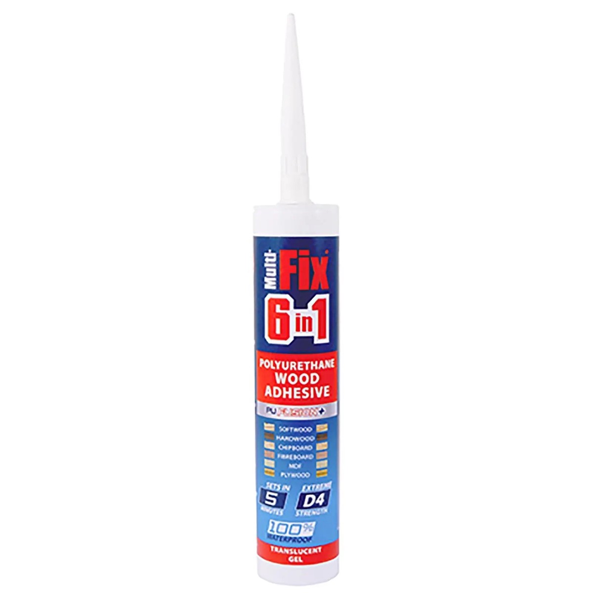 TIMCO PU Wood Adhesive Glue 5 Minute D4 Translucent Gel 310ml Cartridge