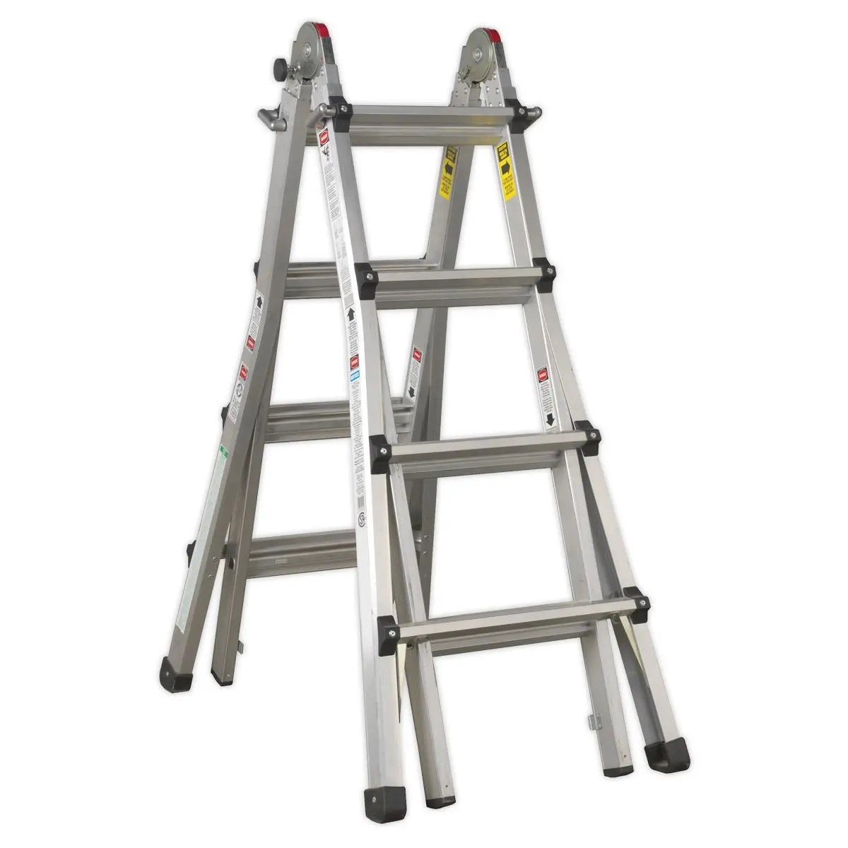 Sealey Aluminium Telescopic Ladder 4-Way EN 131 Adjustable Height