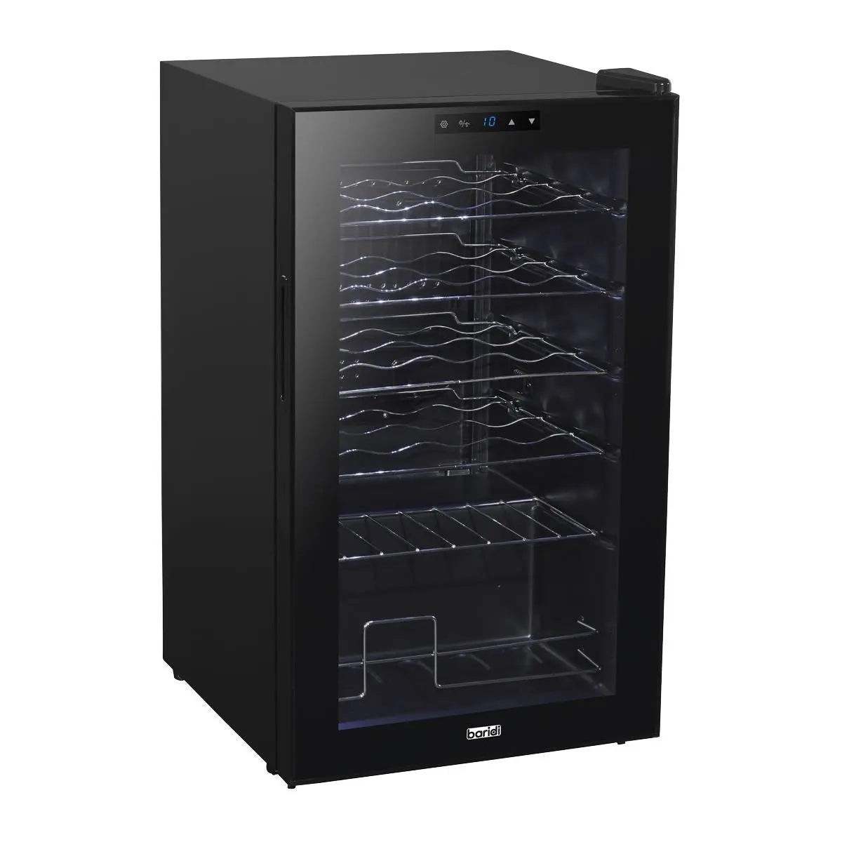 Baridi 24 Bottle Wine Fridge with Digital Touchscreen Controls & LED Light, Black