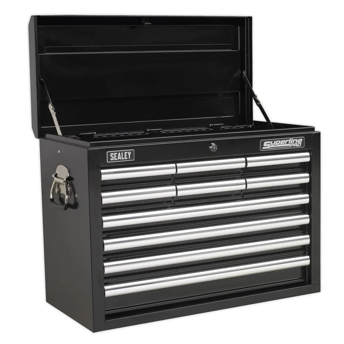 Sealey Superline Pro Topchest 10 Drawer with Ball-Bearing Slides - Black