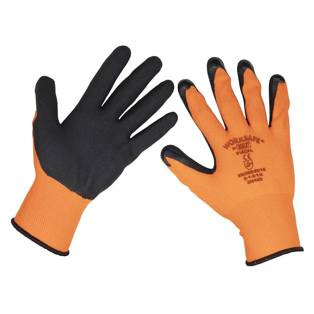 Worksafe by Sealey Foam Latex Gloves (X-Large) - Pack of 6 Pairs