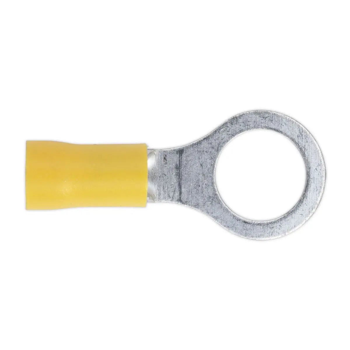 Sealey 100 Pack 10.5mm (3/8") Yellow Easy Entry Ring Terminal