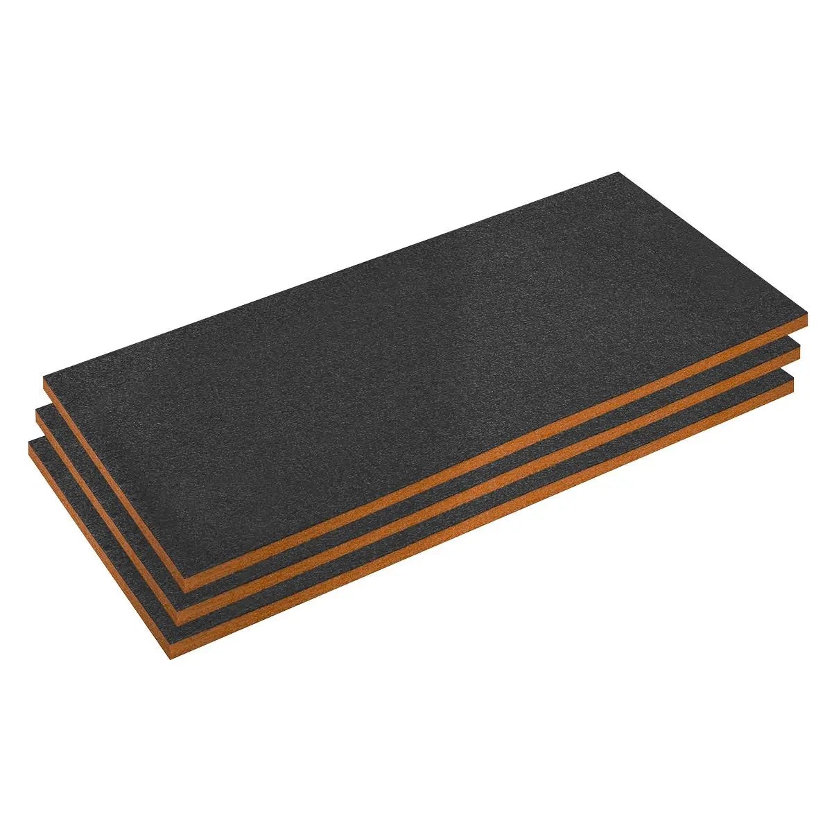 Sealey Easy Peel Shadow Foam 1200 x 550 x 30mm, Orange/Black - Pack of 3