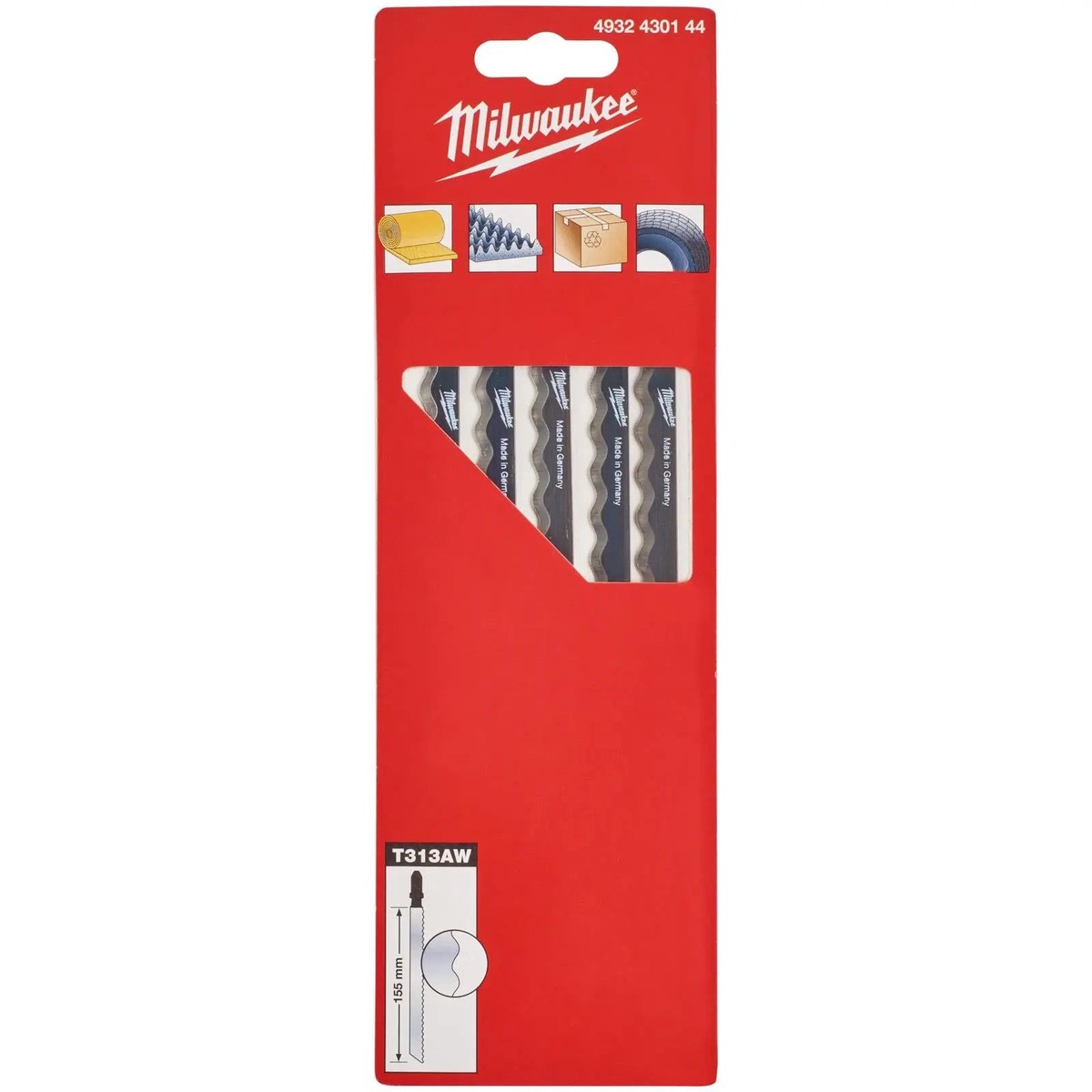 Milwaukee Jigsaw Blades Special Insulation Cutting Blade Wave Knife 155mm T313AW 5 Piece