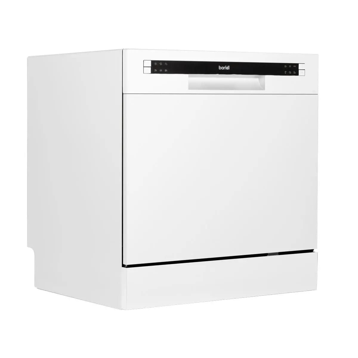 Baridi Compact Tabletop Dishwasher 8 Place Settings, 6 Programmes, Low Noise, 8L Cycle, Start Delay - White