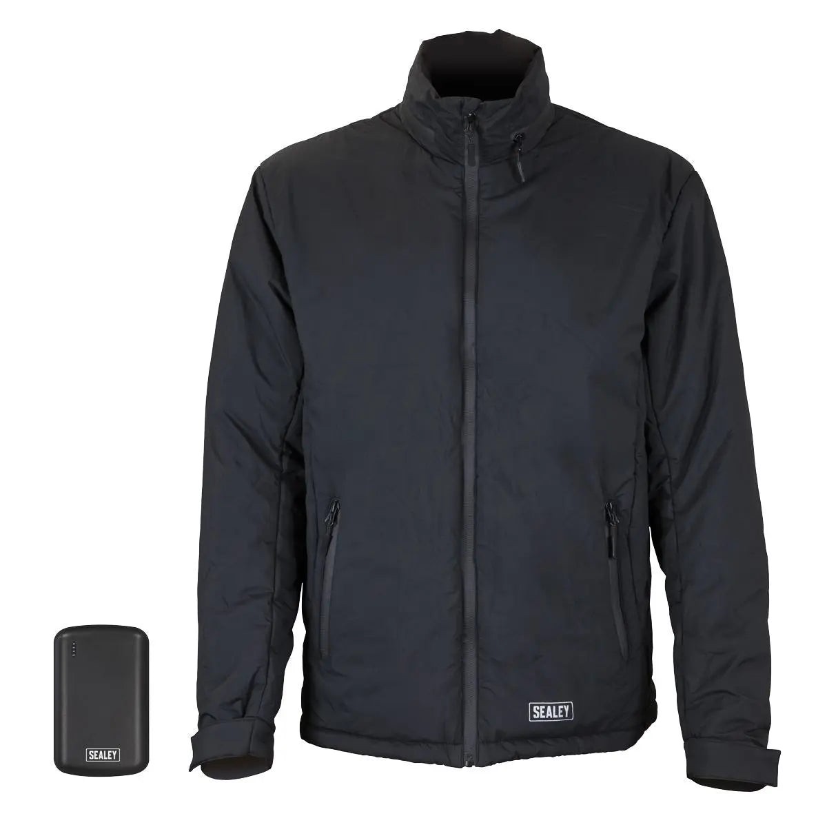 Sealey 5V Heated Rain Jacket with Power Bank - Small