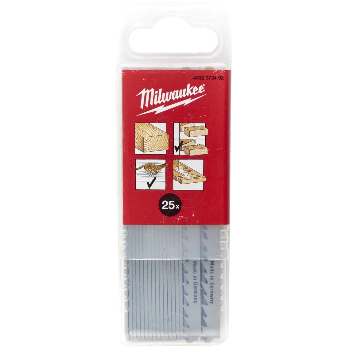 Milwaukee Jigsaw Blades Wood Plastic Curved Cutting Blade 75mm x 4mm T244D 25 Pieces
