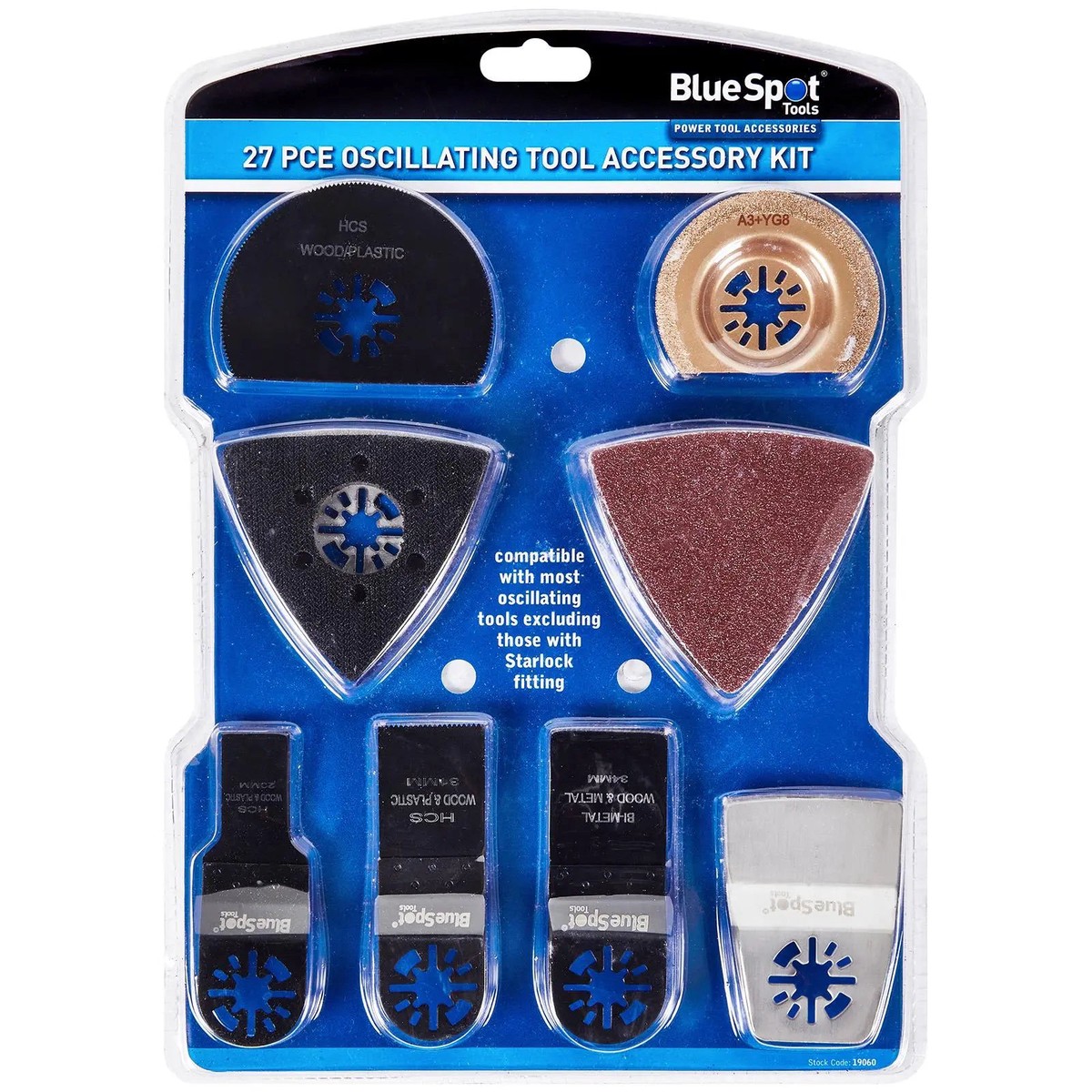 BlueSpot Oscillating Multi Tool Accessory Kit OMT 27 Piece