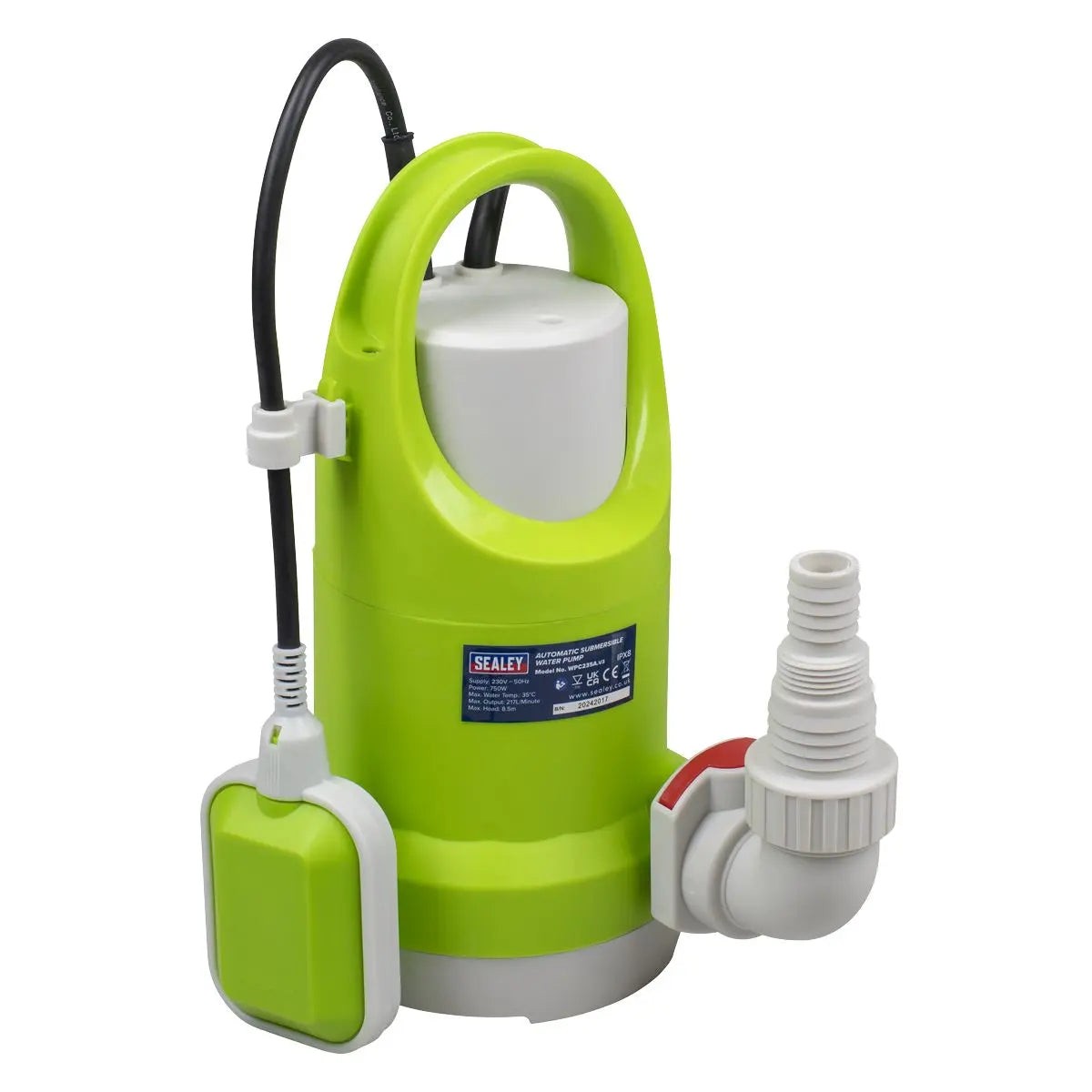 Sealey Submersible Water Pump Automatic 208L/min 230V