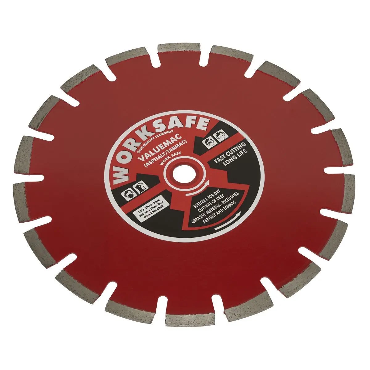 Worksafe by Sealey Valuemac Diamond Blade 300 x 20mm