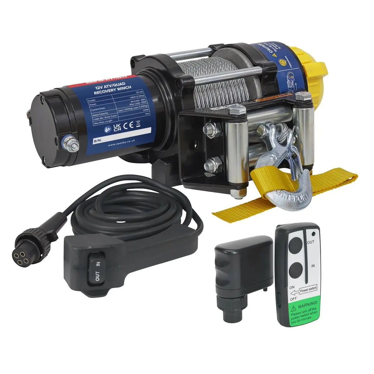 Sealey Wireless Winch ATV1135 Combo