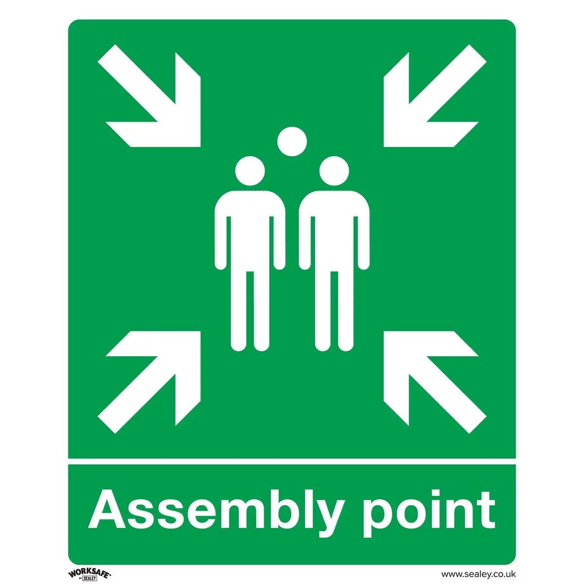 Worksafe by Sealey Safe Conditions Safety Sign - Assembly Point - Rigid Plastic